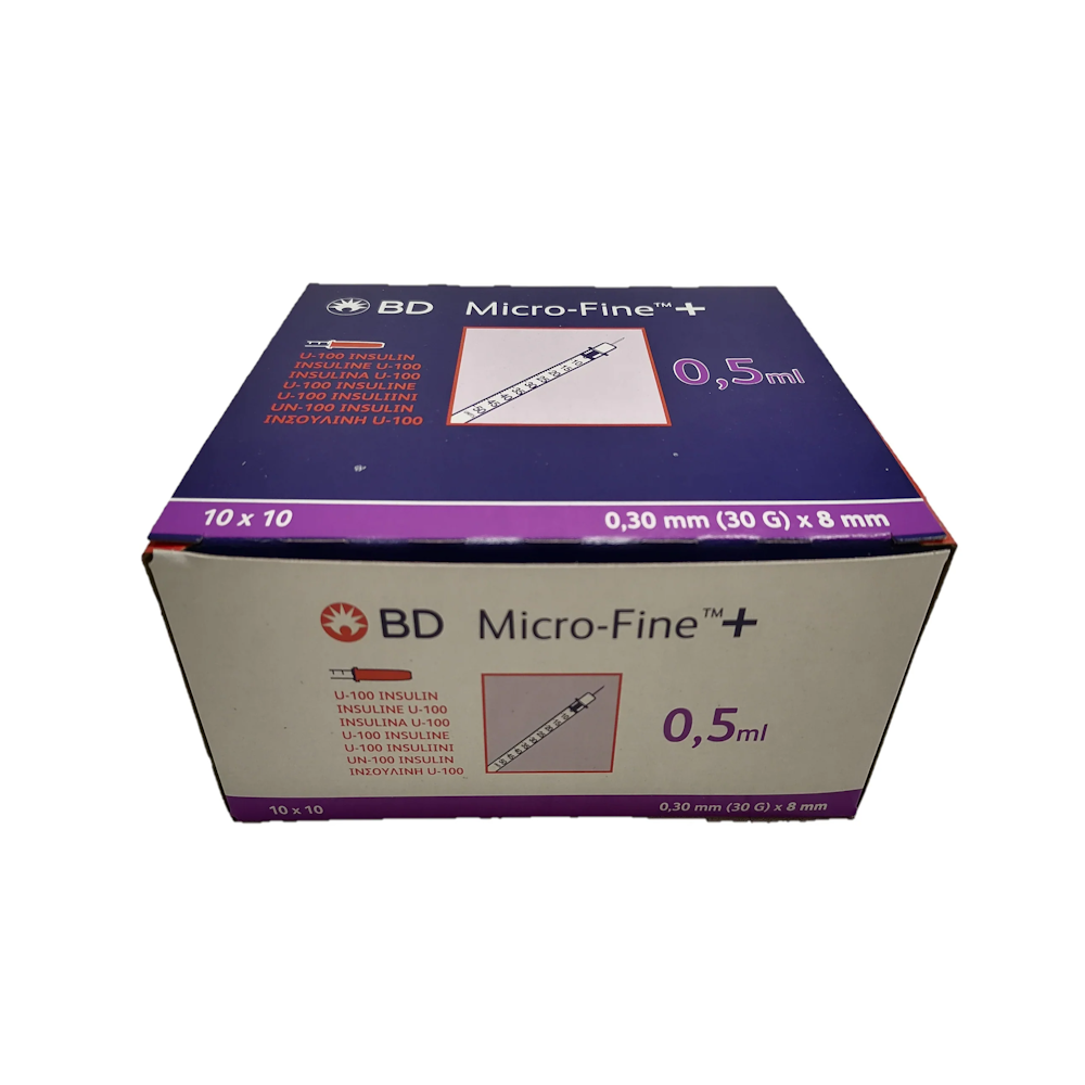 Шприцы BD Micro-Fine Plus 0.5 ml, 100 шт. 