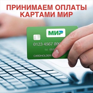 МЫ ПРИНИМАЕМ ОПЛАТЫ КАРТАМИ МИР В РОССИЙСКИХ РУБЛЯХ